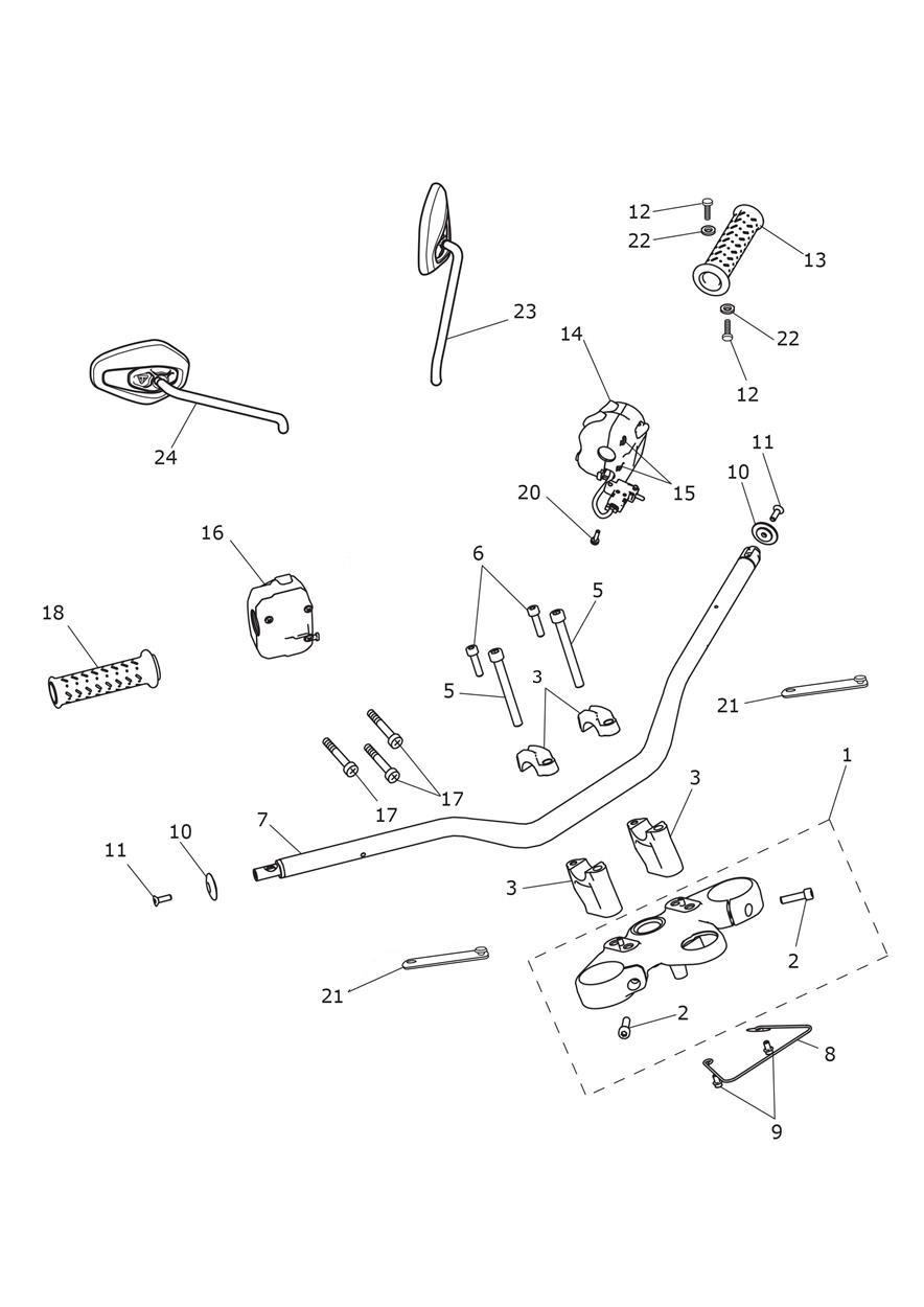 Handlebars & Switches exploded diagram