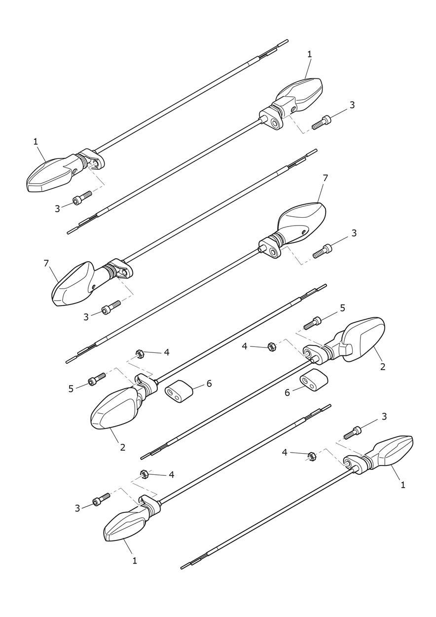Indicators exploded diagram