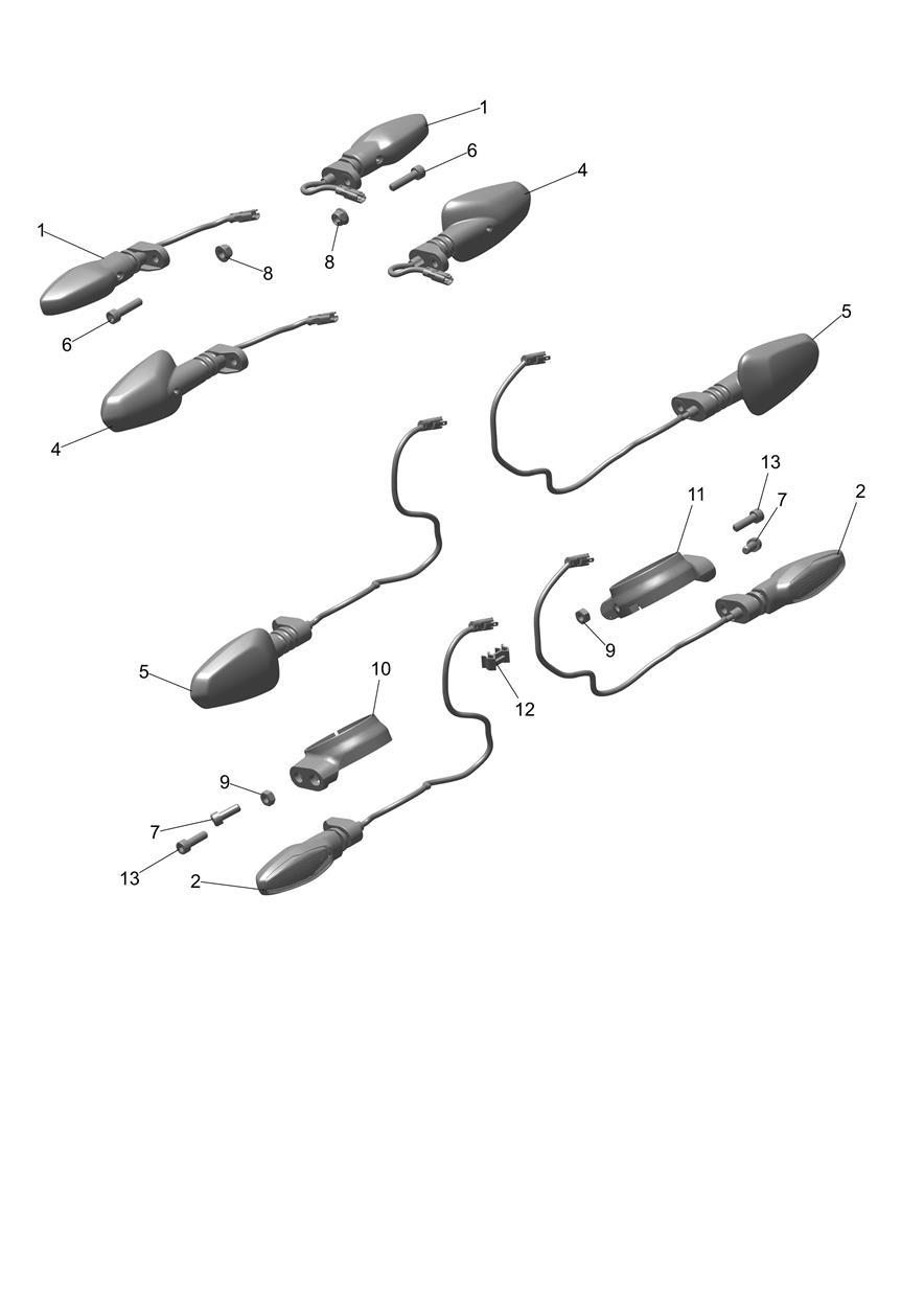 Indicators exploded diagram