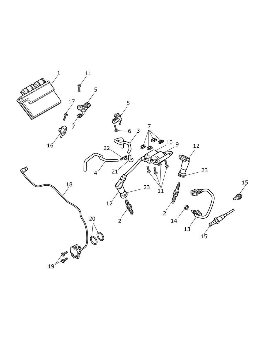 Engine Management System exploded diagram