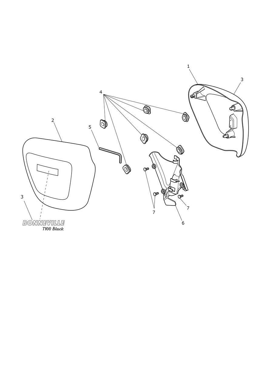 Side Fairing Panels exploded diagram