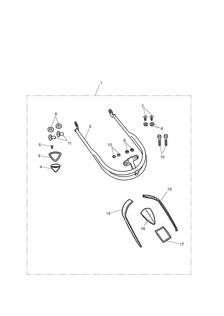 Front Fender Rail Kit exploded diagram