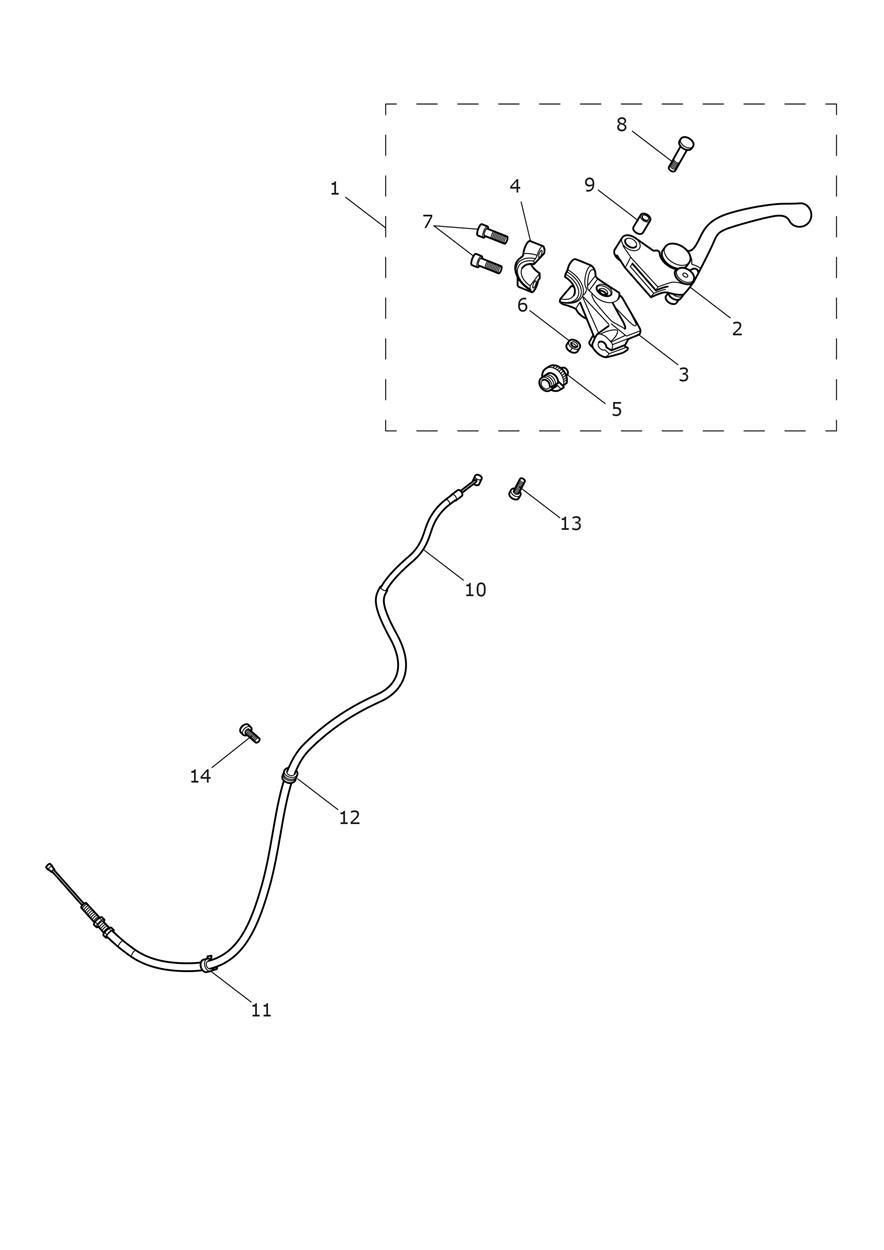 Clutch Controls exploded diagram
