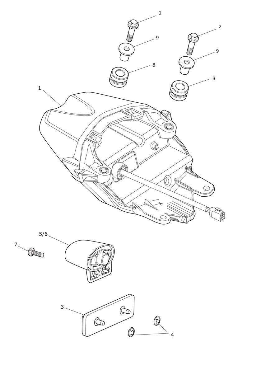 Rear Light exploded diagram
