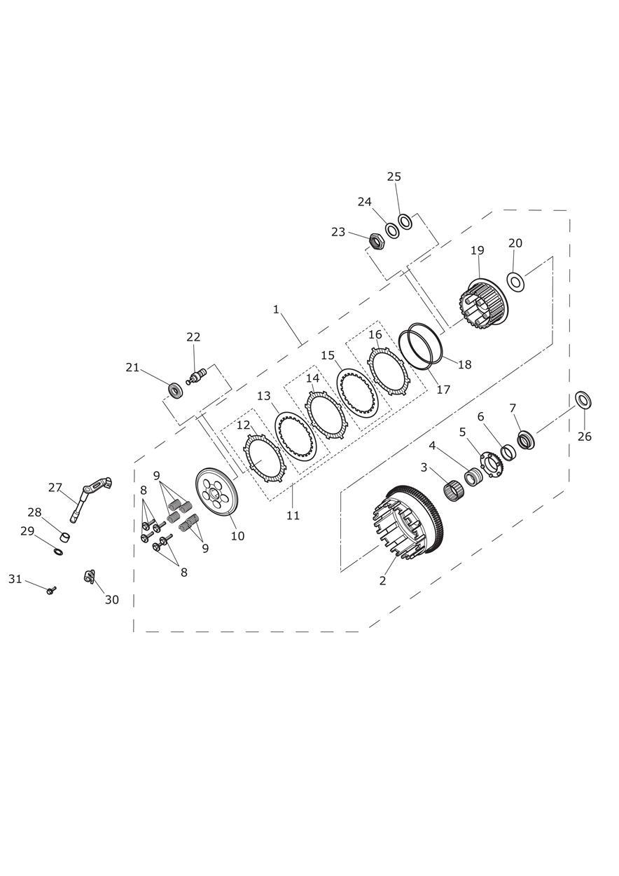 Clutch exploded diagram