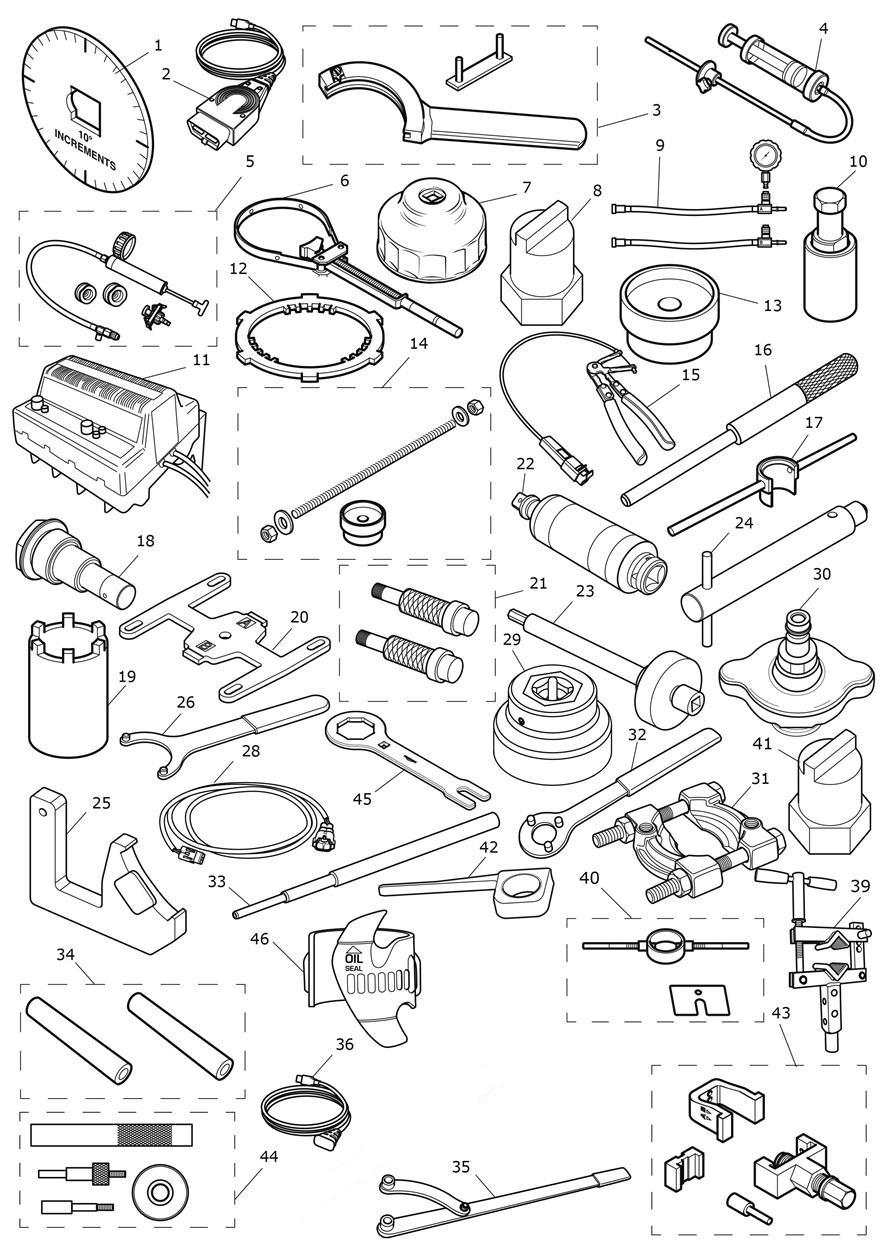 Service Tools exploded diagram