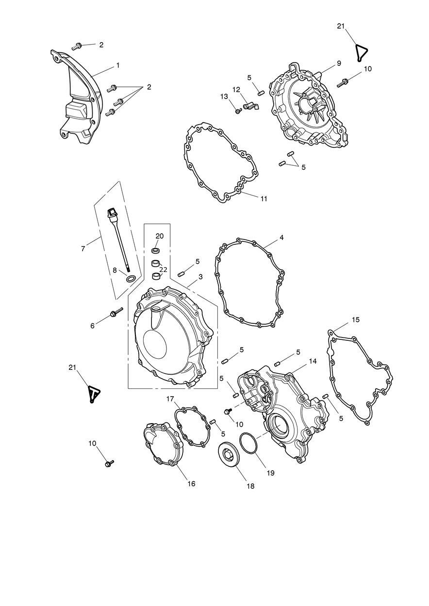 Engine Covers exploded diagram