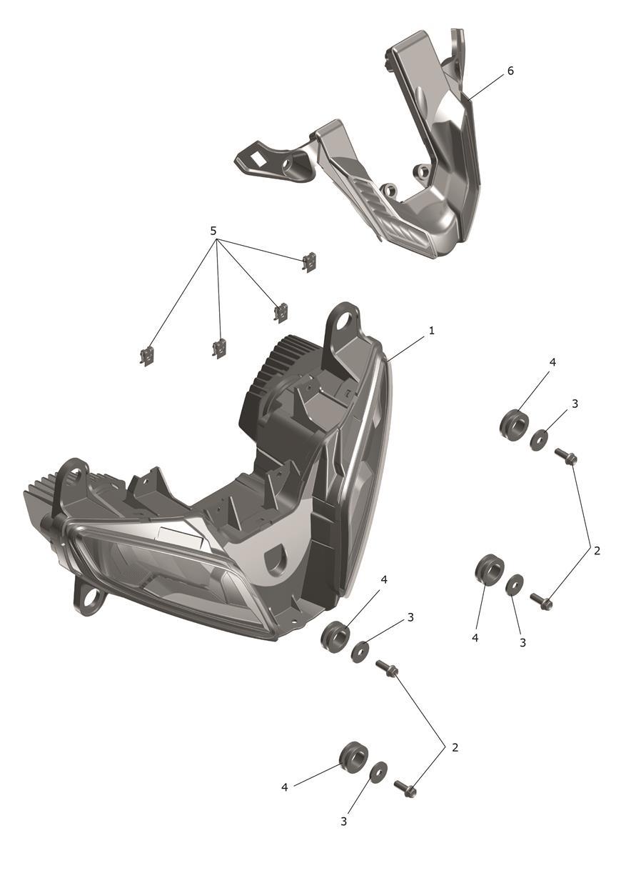 Headlamp exploded diagram