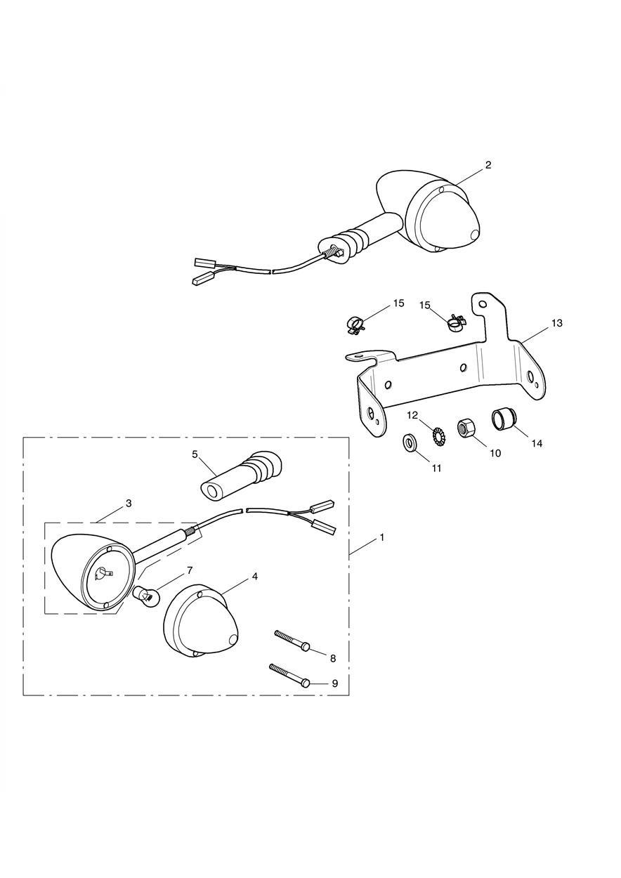 Front Indicators exploded diagram