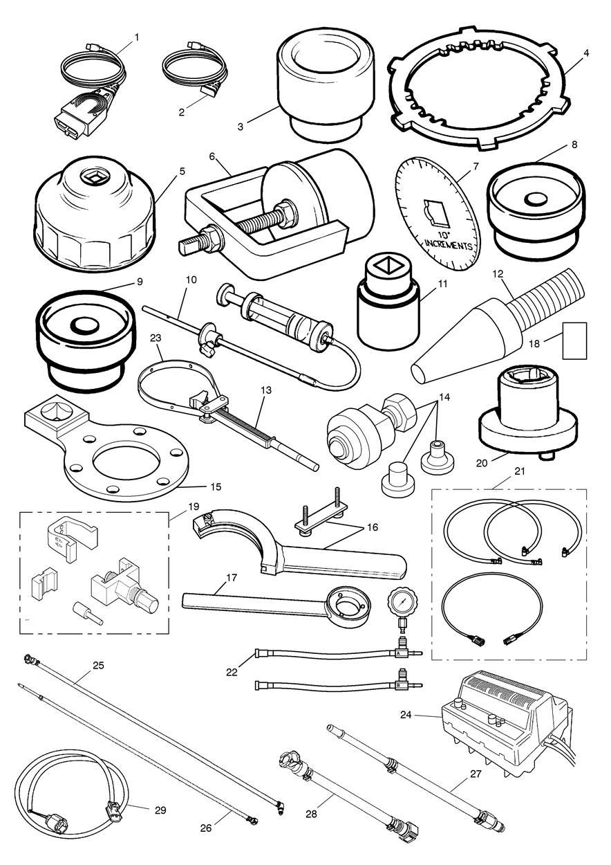 Service Tools exploded diagram