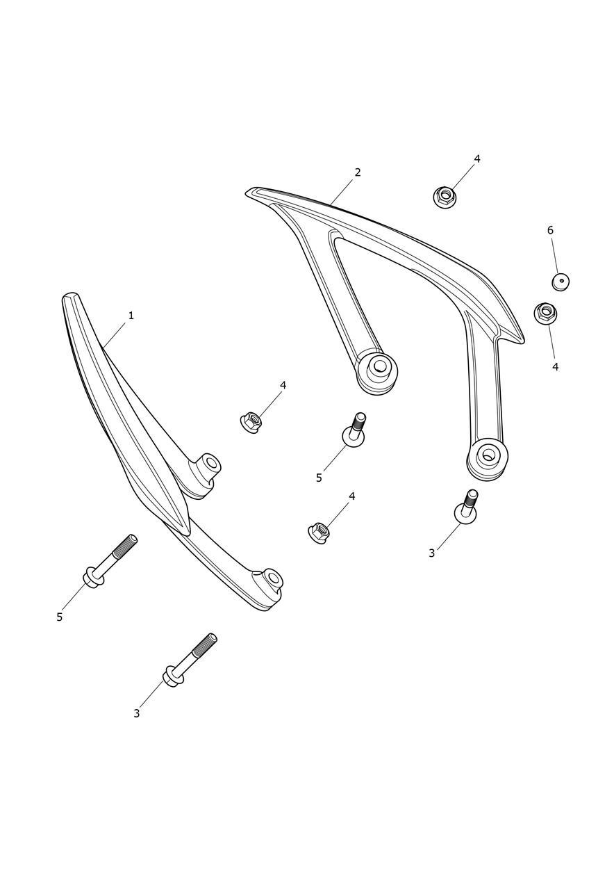 Grab Handles - IN Only exploded diagram