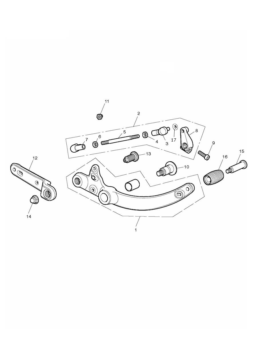 Gear Selector Pedal exploded diagram