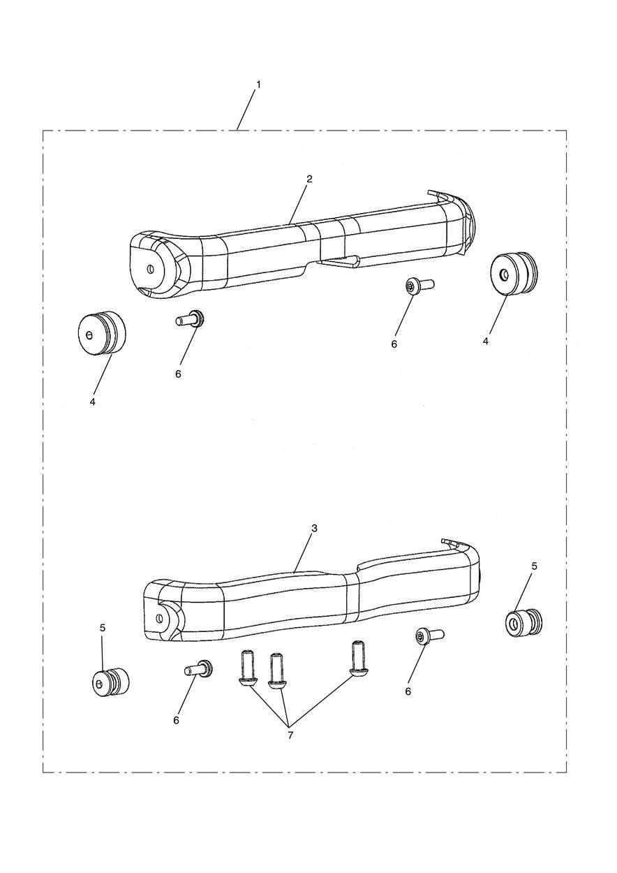 Screen Mounting Kit exploded diagram
