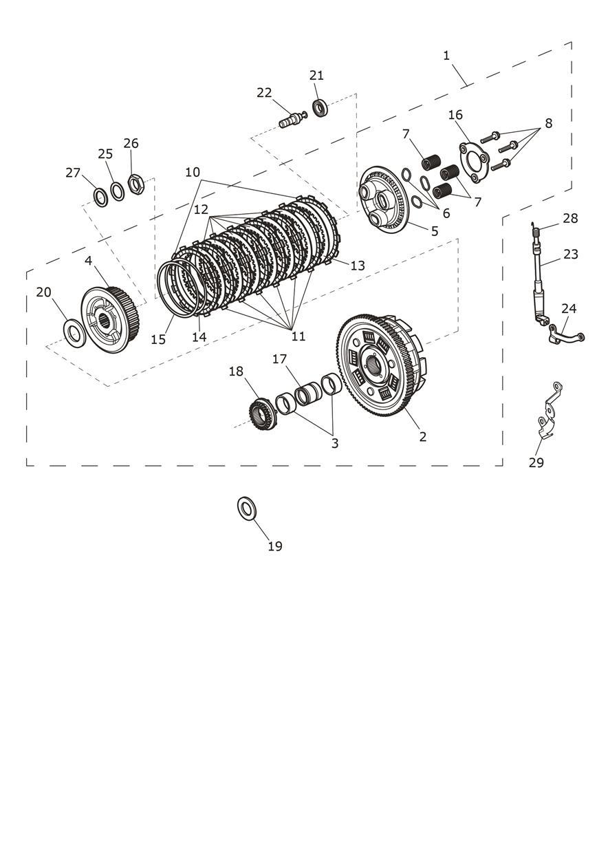 Clutch exploded diagram
