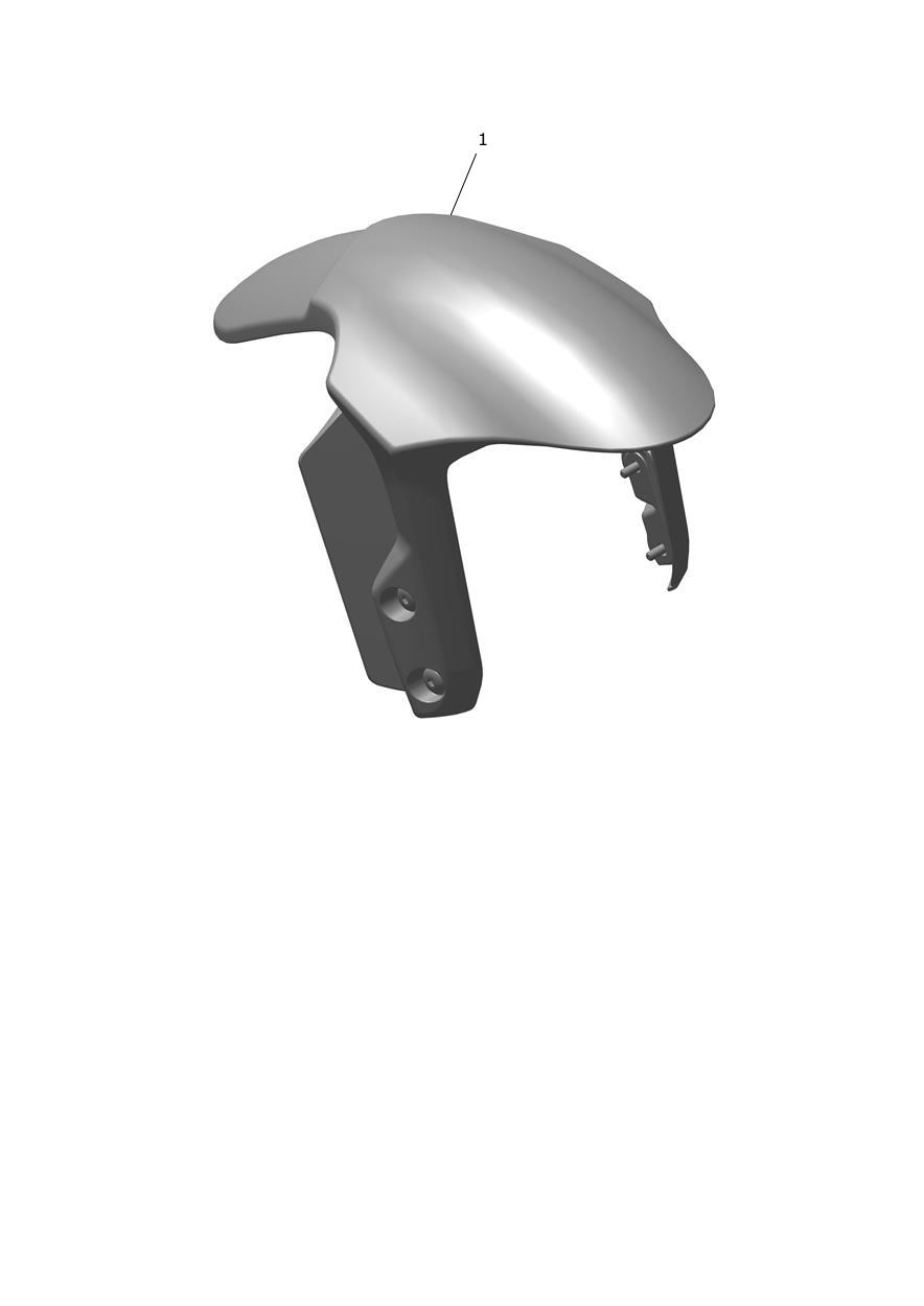 Carbon Front Mudguard exploded diagram