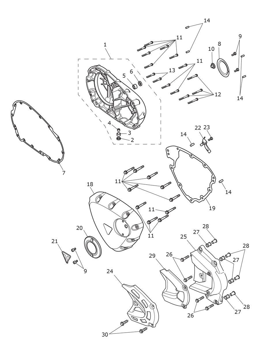 Engine Covers exploded diagram