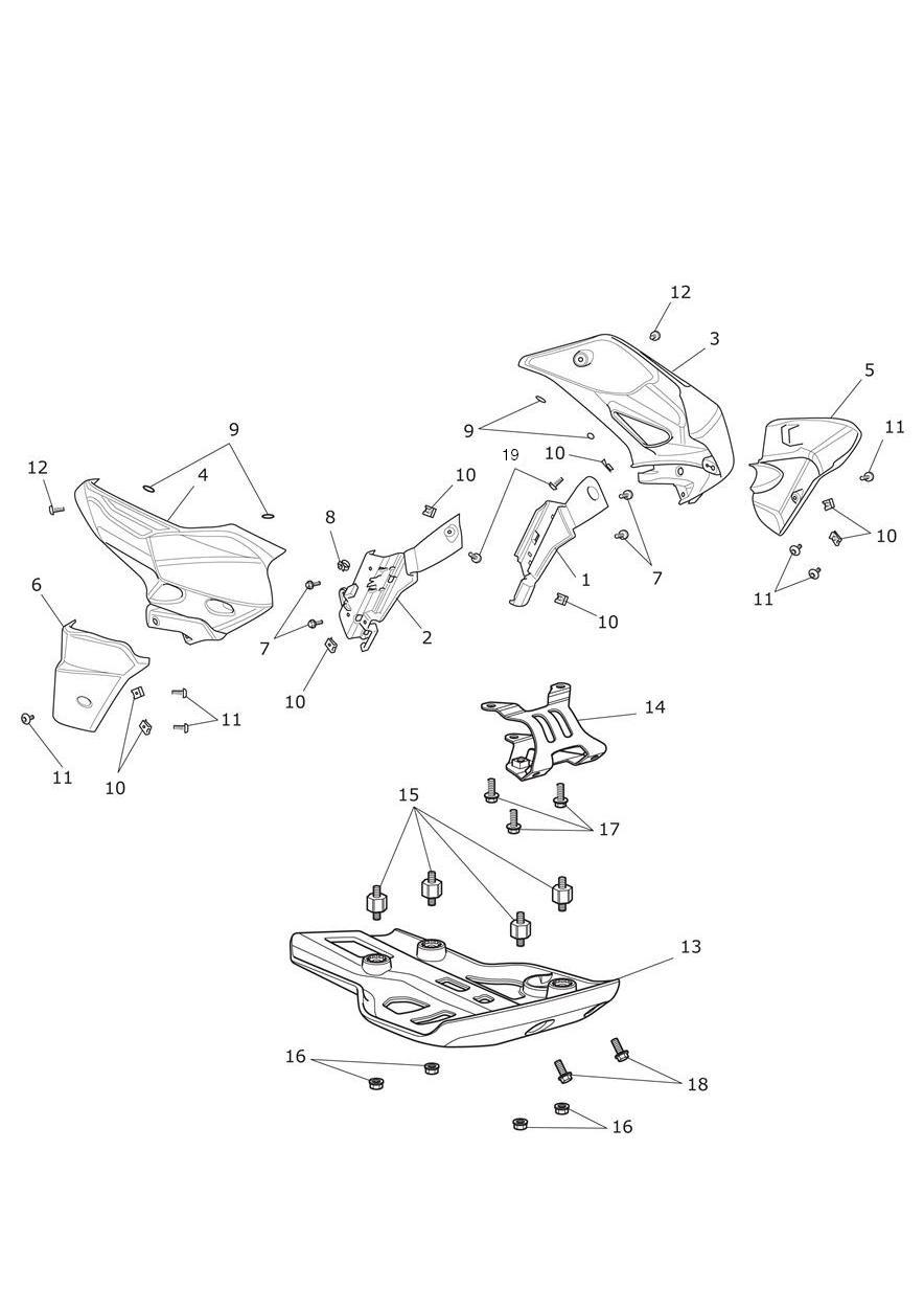 Fairings & Sumpguard exploded diagram