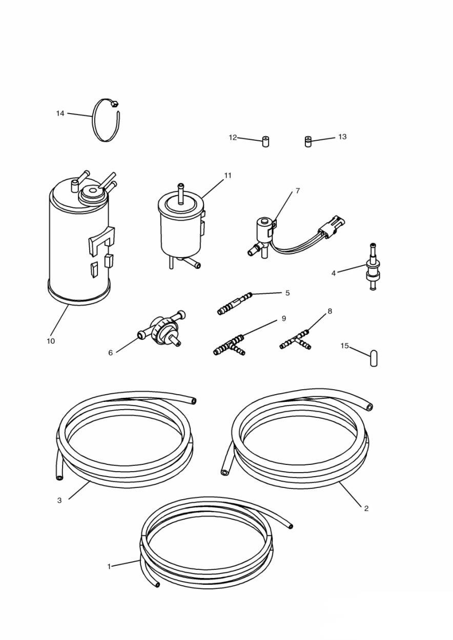 Evaporative Loss Equipment 3 Cyl (US California Models Only) exploded diagram