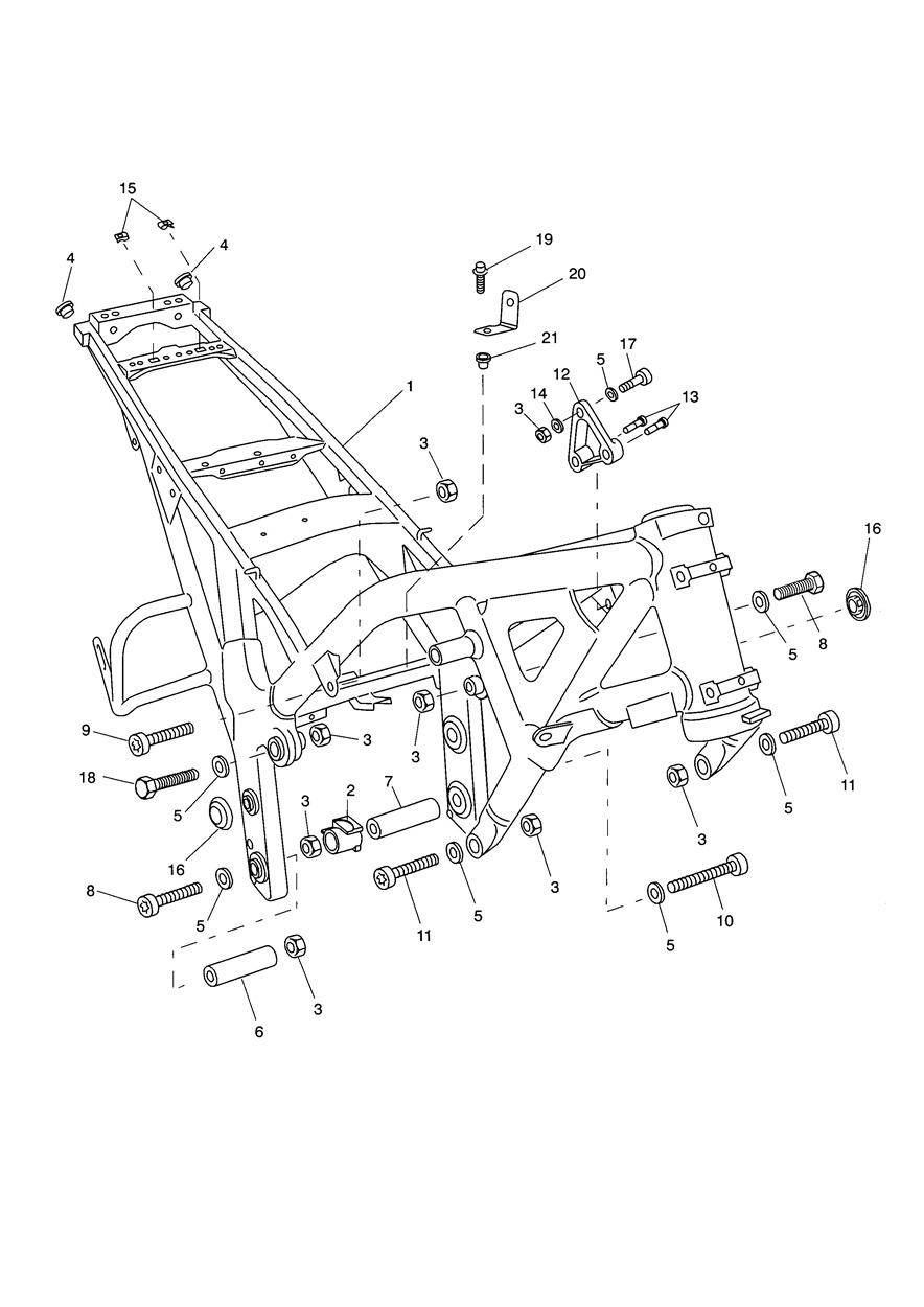 Main Frame & Fittings exploded diagram