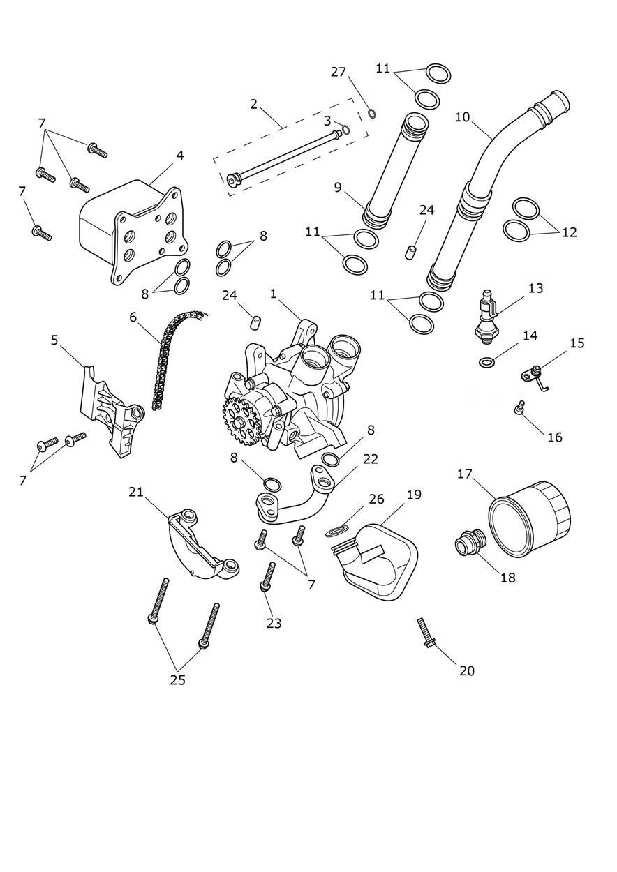 Lubrication System exploded diagram
