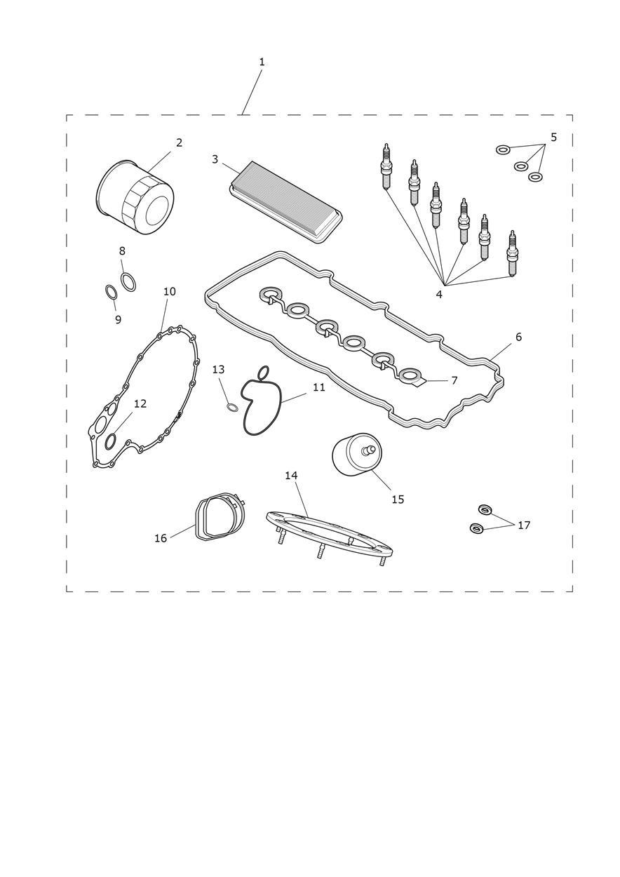 Engine Service Kits exploded diagram