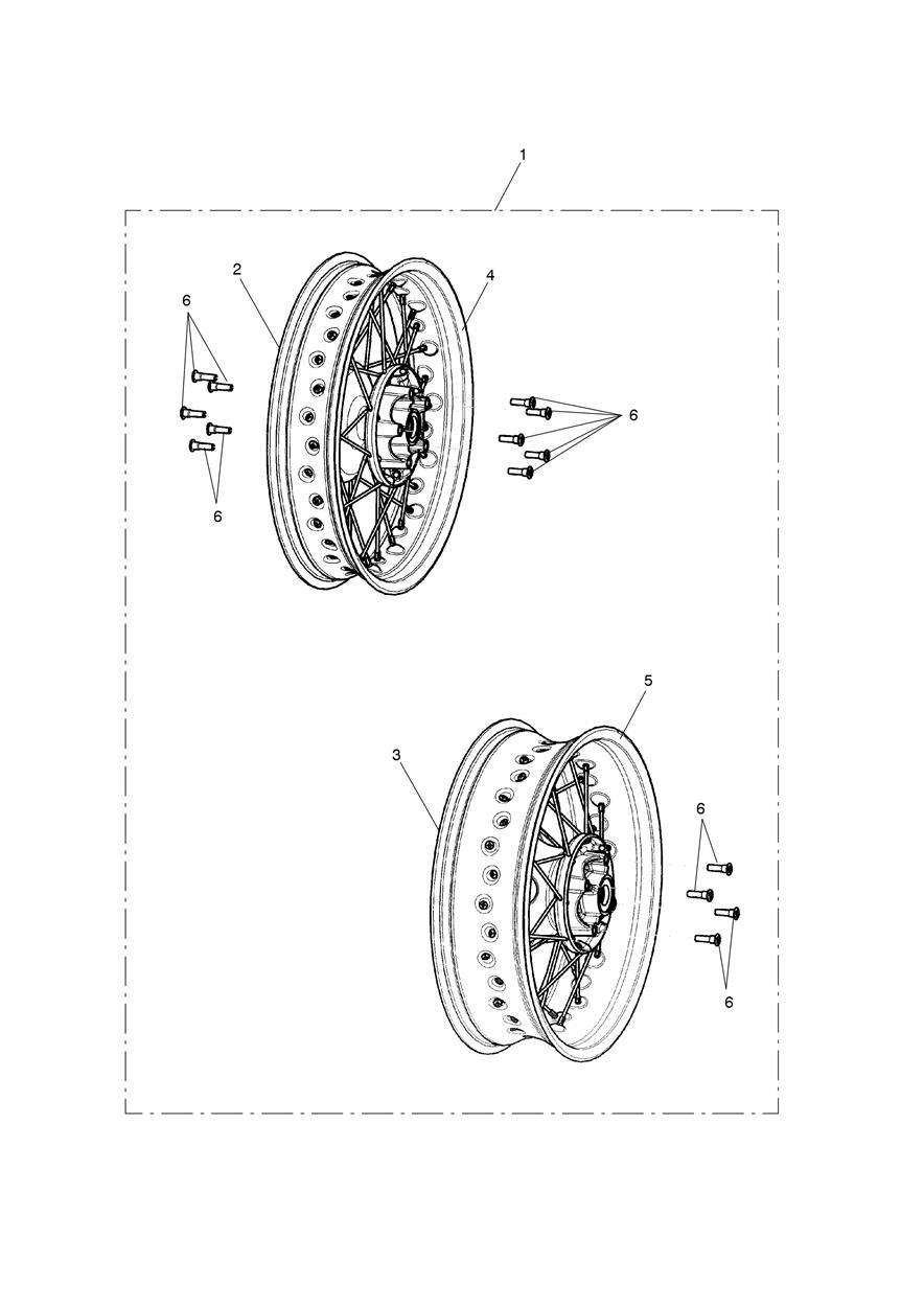 Black Wheels Kit exploded diagram
