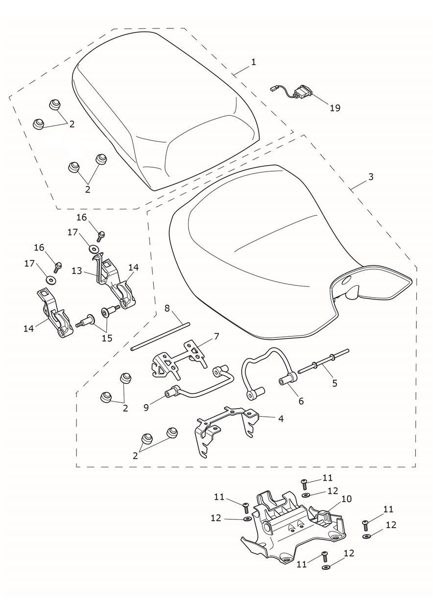 Seats exploded diagram