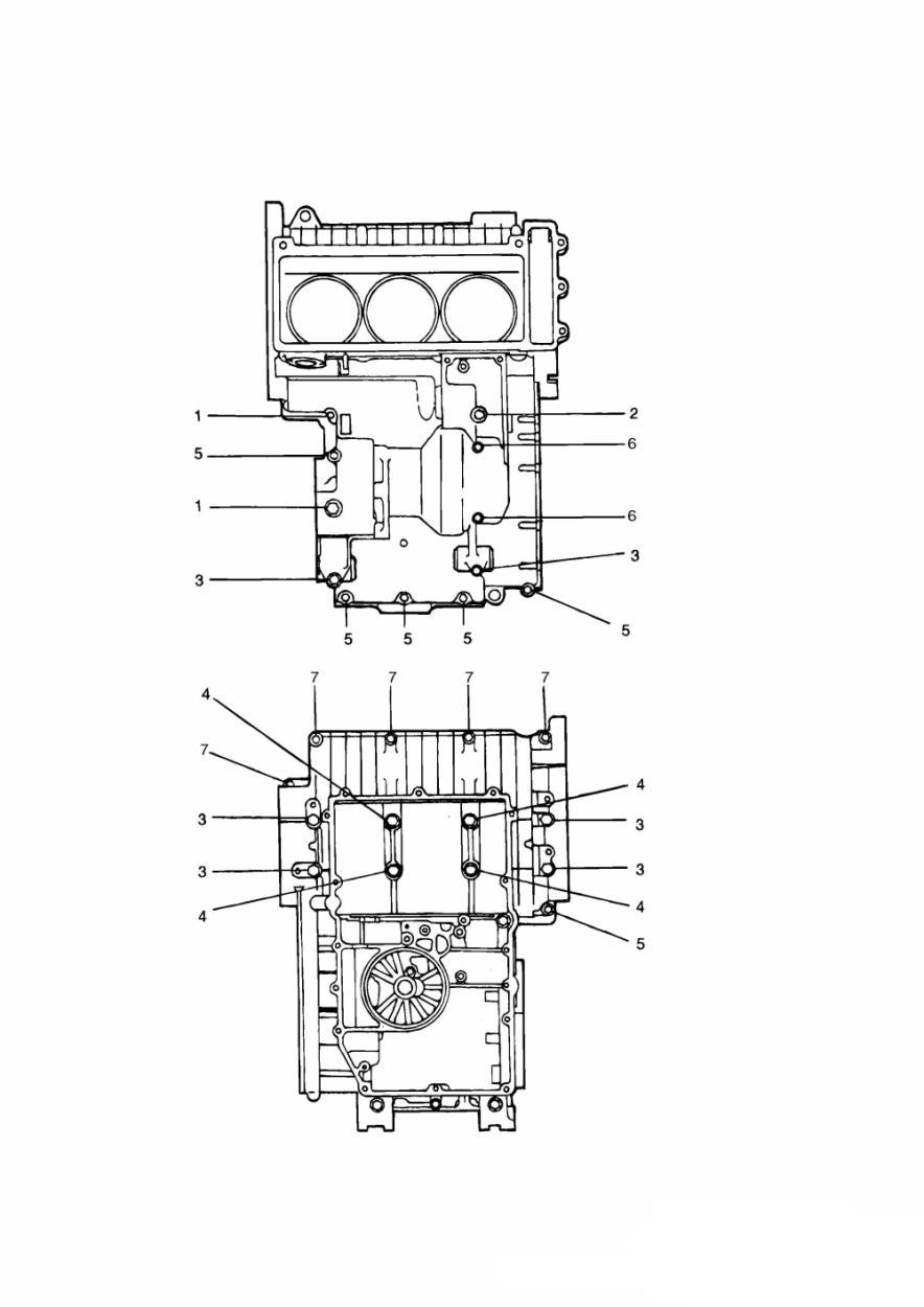 Crankcase Fixings exploded diagram