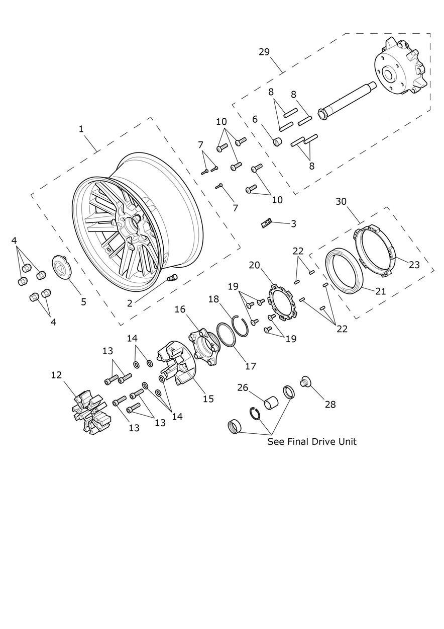 Rear Wheel exploded diagram