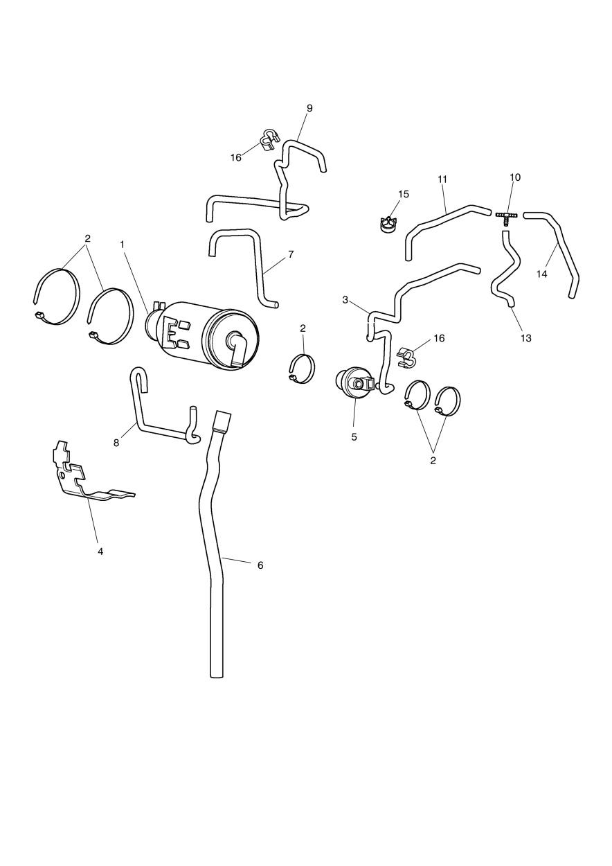 Evaporative Loss Control System Hong Kong ABS Version exploded diagram