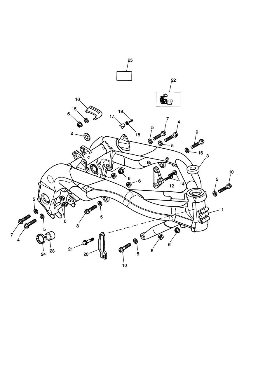 Main Frame & Fittings exploded diagram
