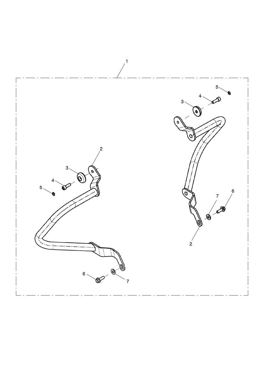 Dresser Bar Kit, Rear exploded diagram