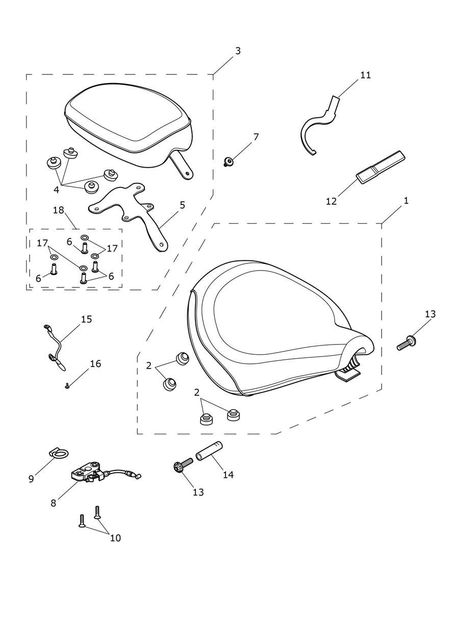 Seat Assy & Toolkit exploded diagram