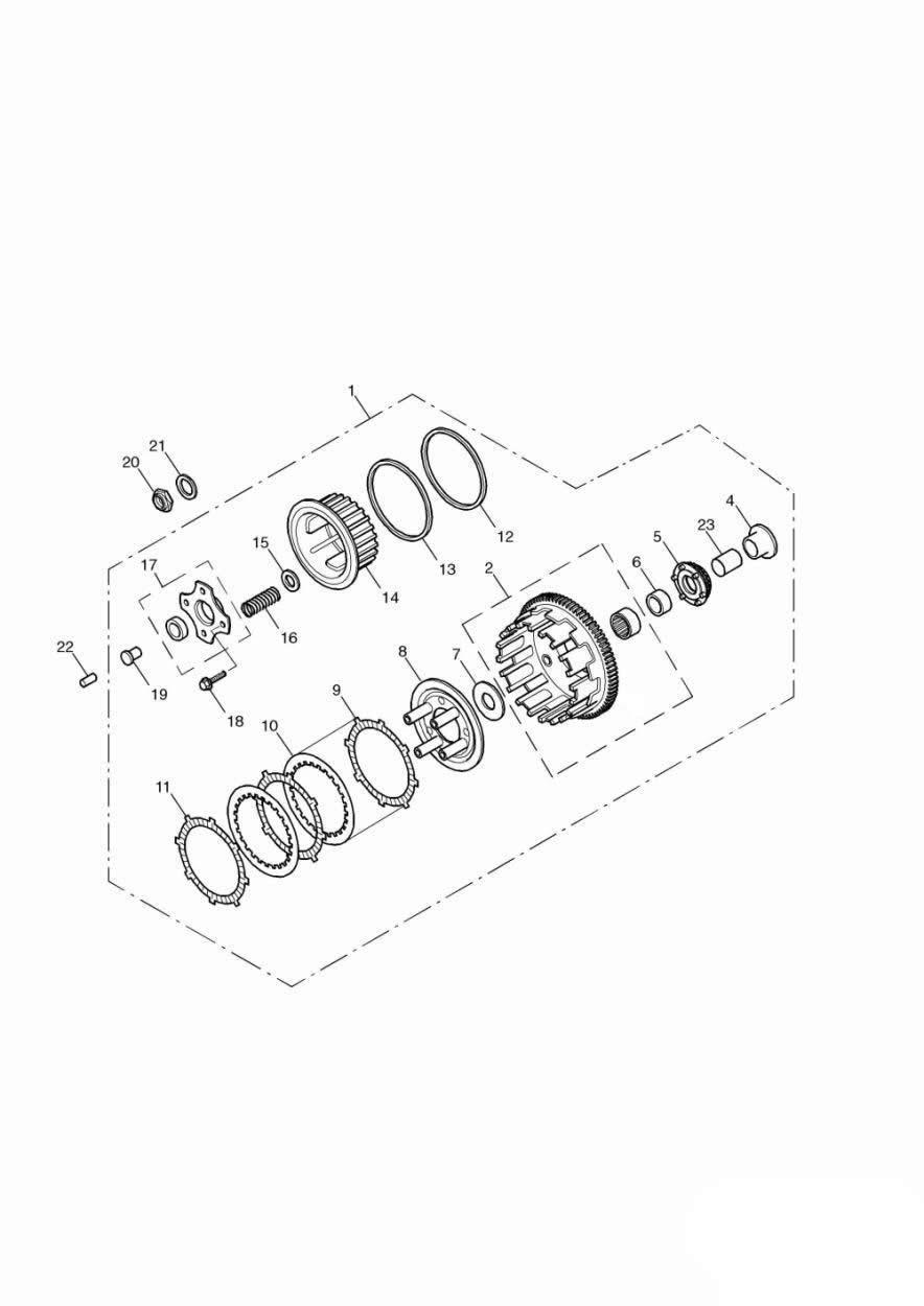Clutch exploded diagram