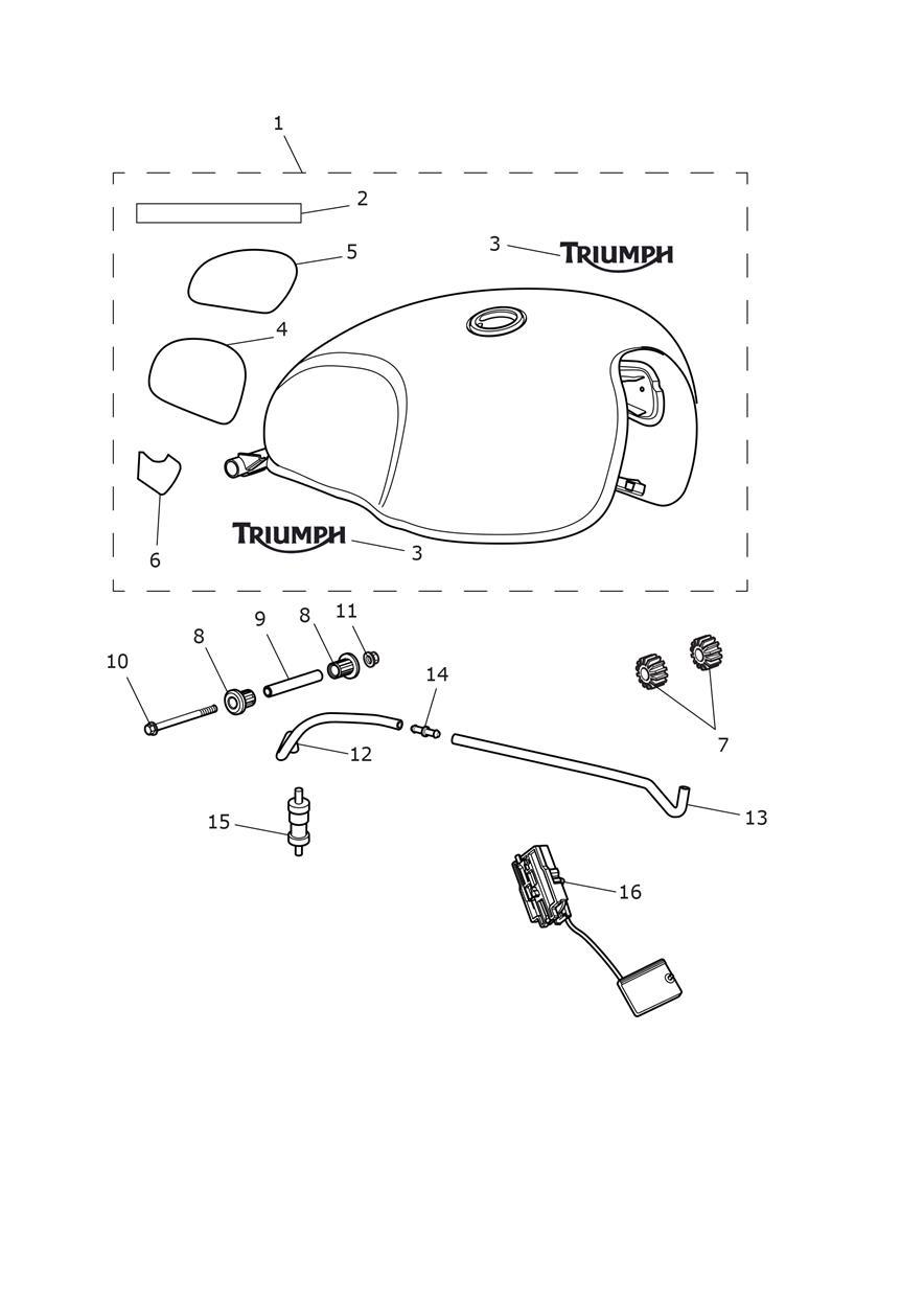Fuel Tank - Goldline Edition exploded diagram