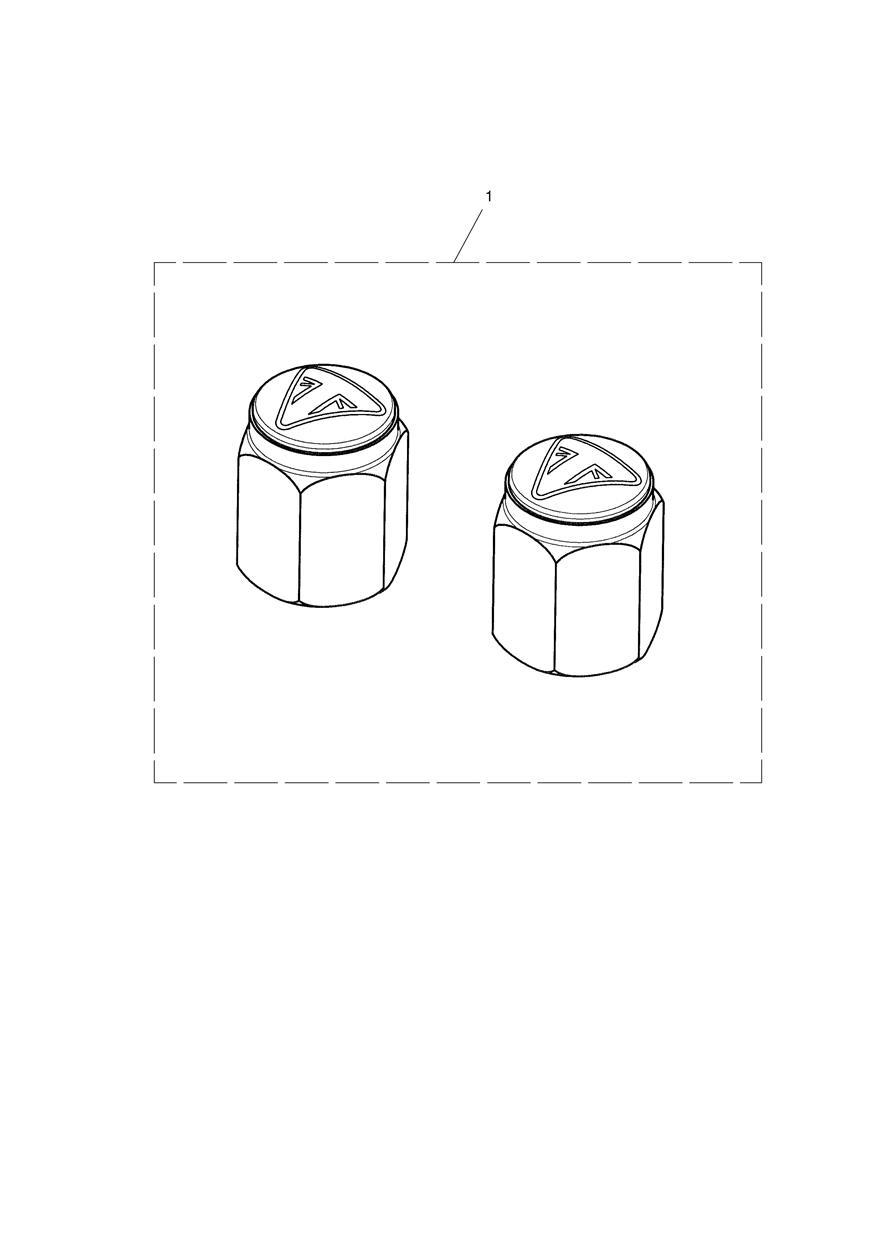 Valve Cap Kit, Bubble Badge, Black exploded diagram