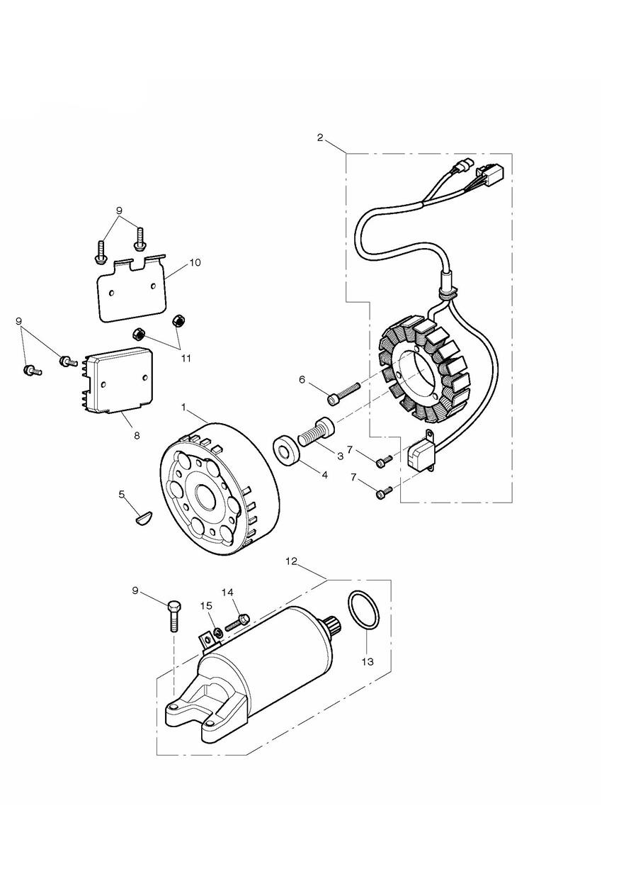Starter & Alternator exploded diagram