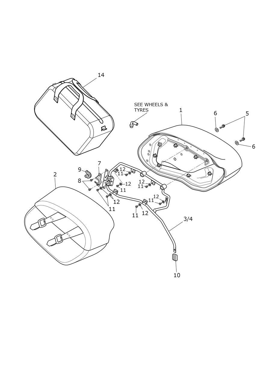 Panniers exploded diagram