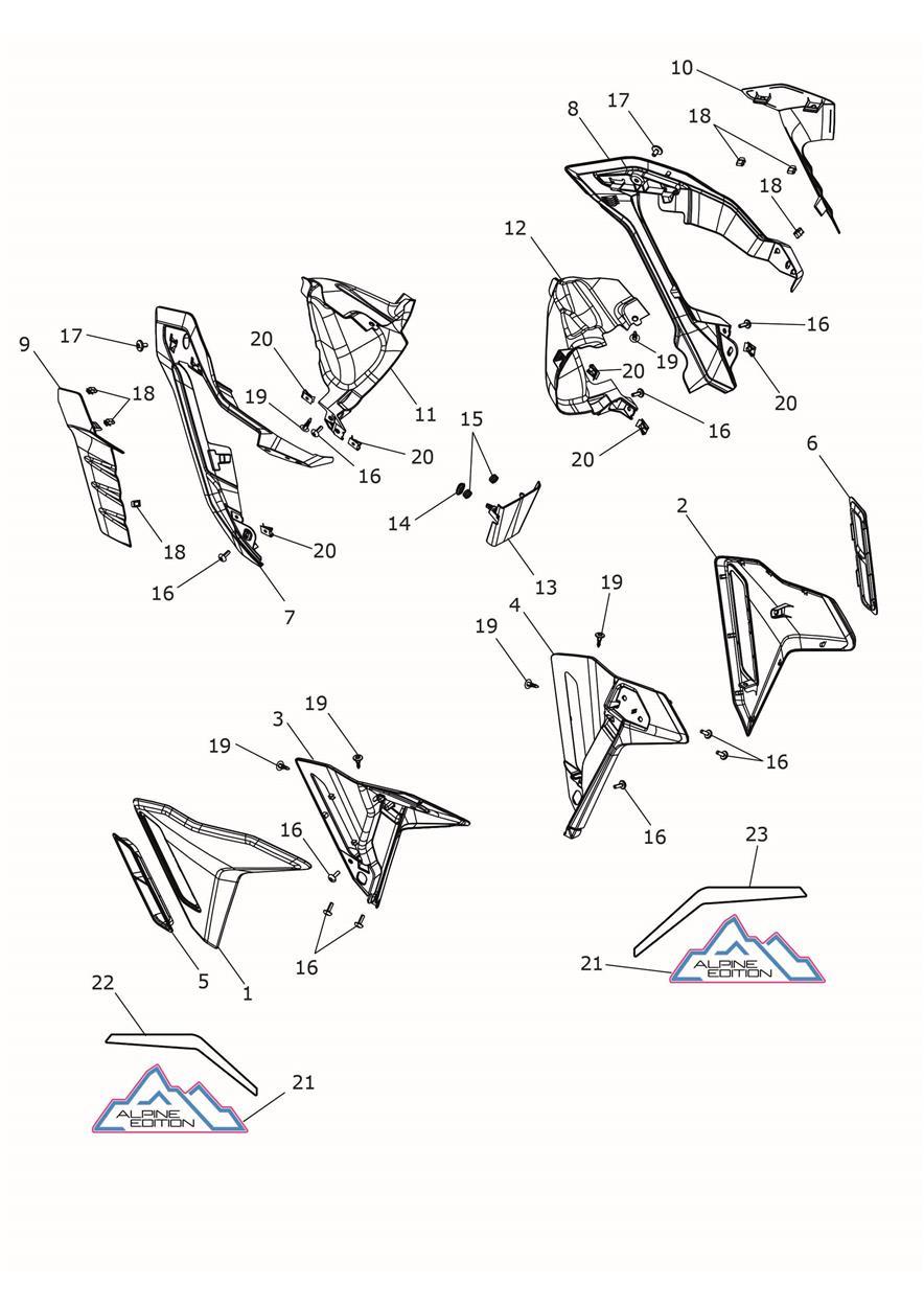 Side Panels exploded diagram
