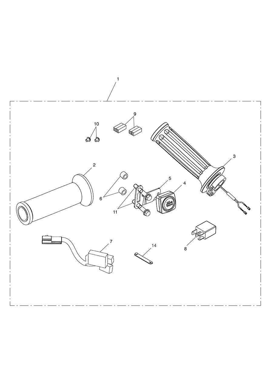 Heated Grips Kit exploded diagram