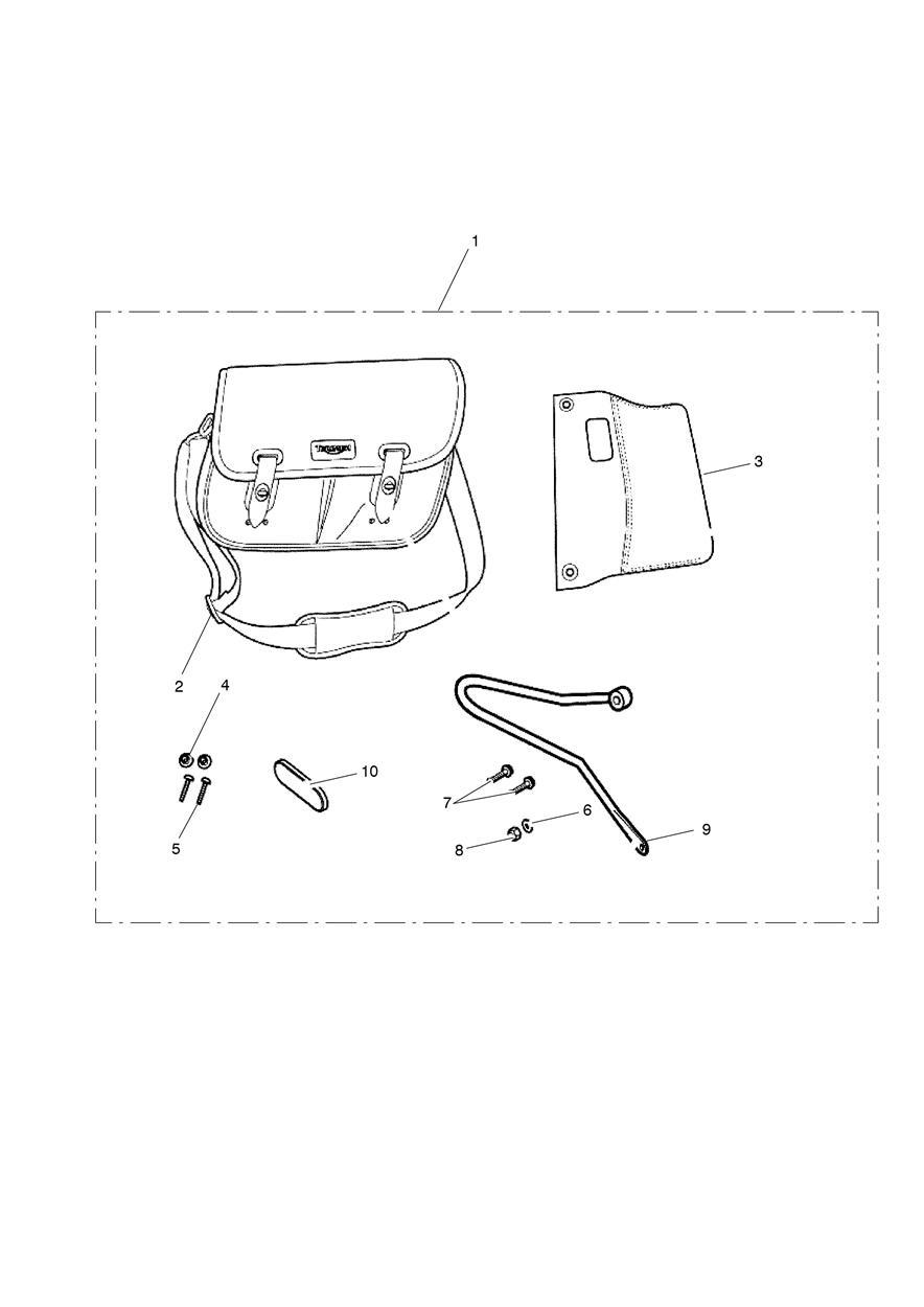 Pannier Kit, LH, Waxed exploded diagram