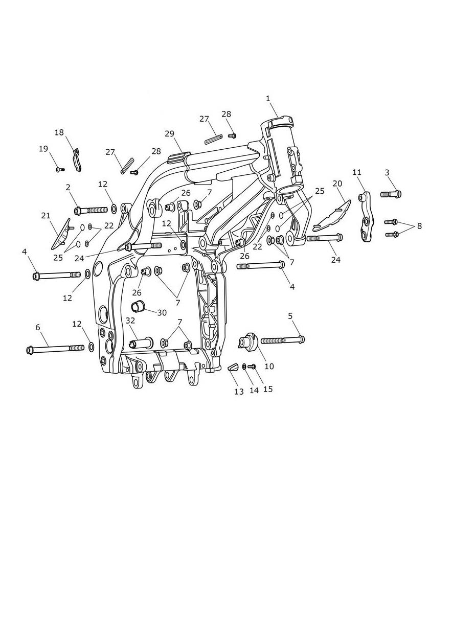 Main Frame & Fittings exploded diagram