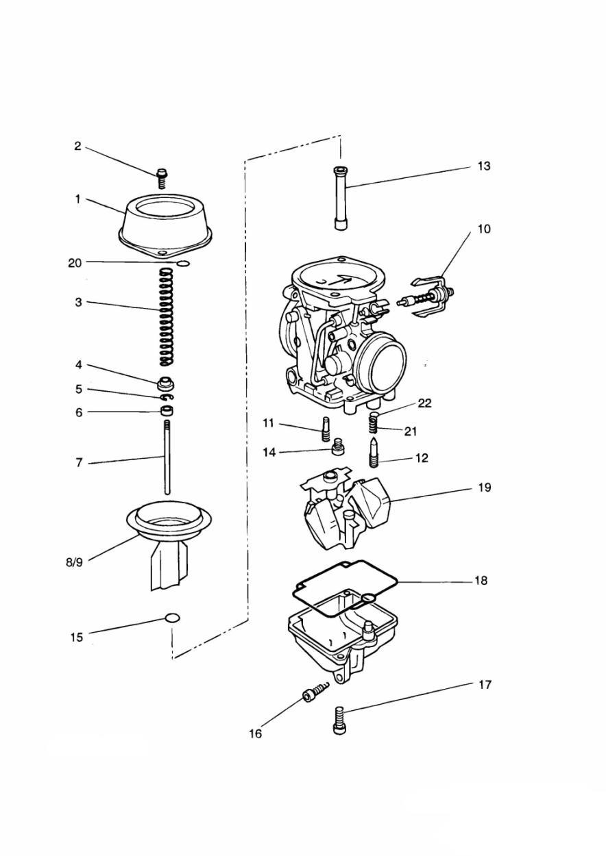 Carburettor Parts 4 Cyl (Carb assy T1240540) exploded diagram