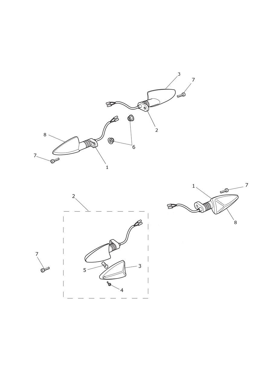 Indicators exploded diagram