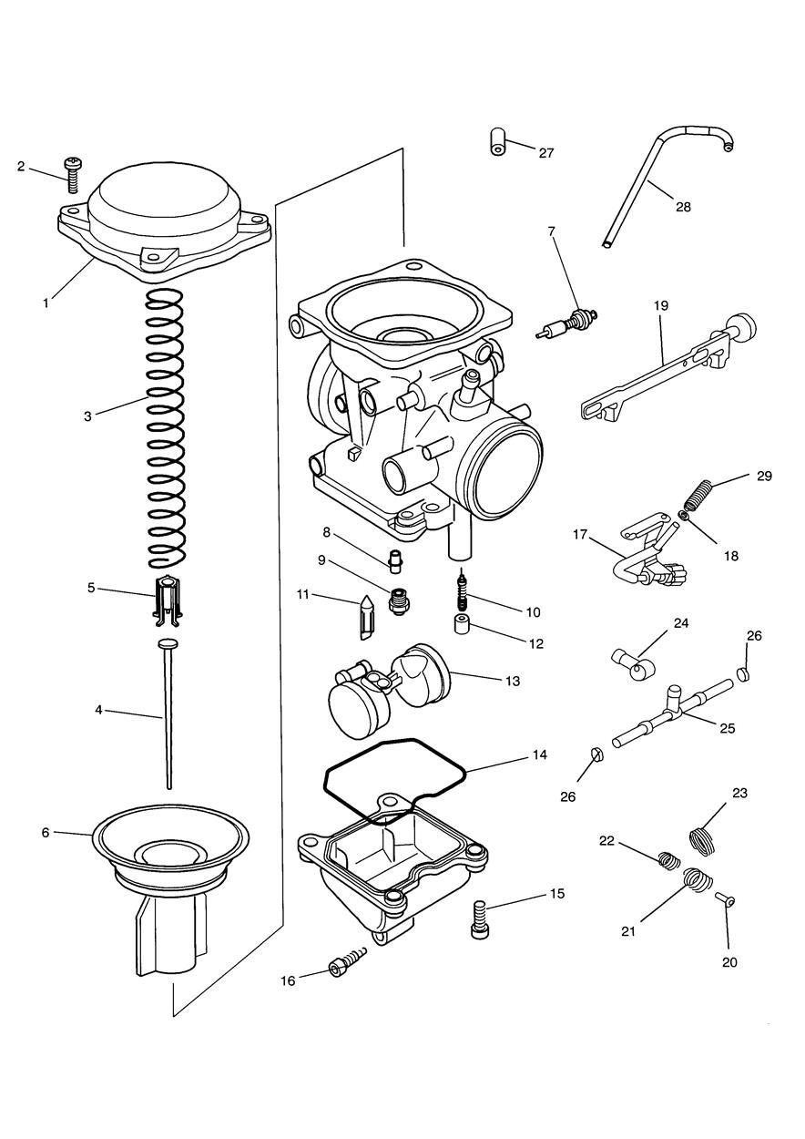 Carburettor Parts - Bonneville exploded diagram