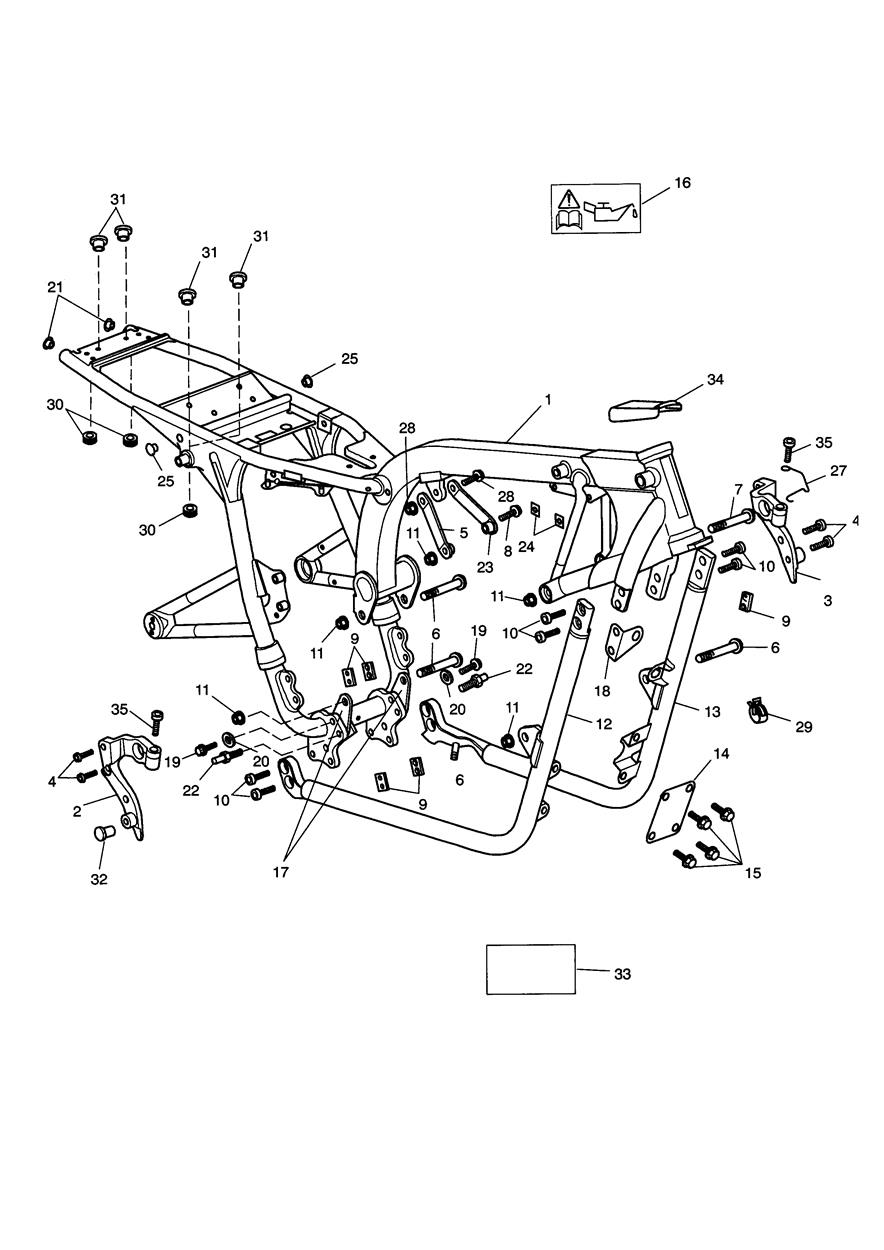 Main Frame & Fittings exploded diagram