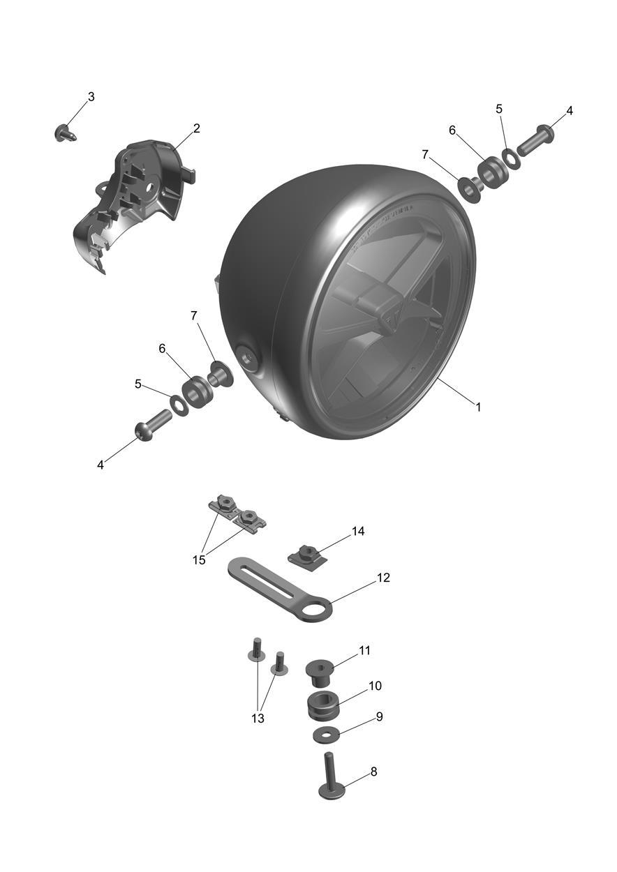 Headlight exploded diagram