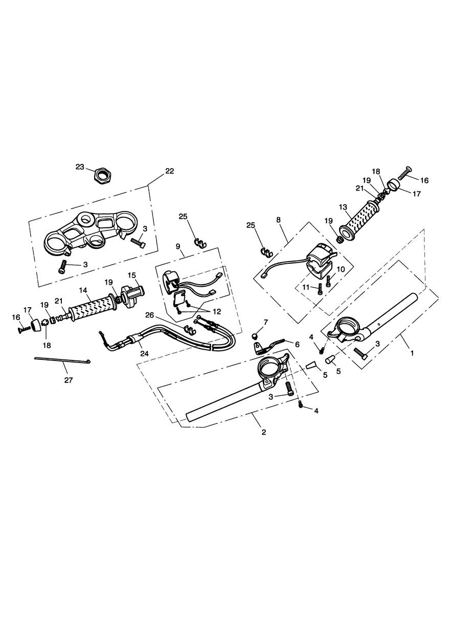 Handlebars & Switches exploded diagram