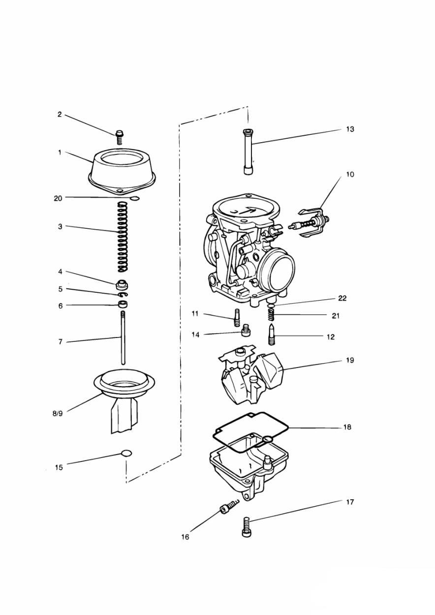 Carburettor Parts 4 Cyl (Carb Assy T1240360) exploded diagram