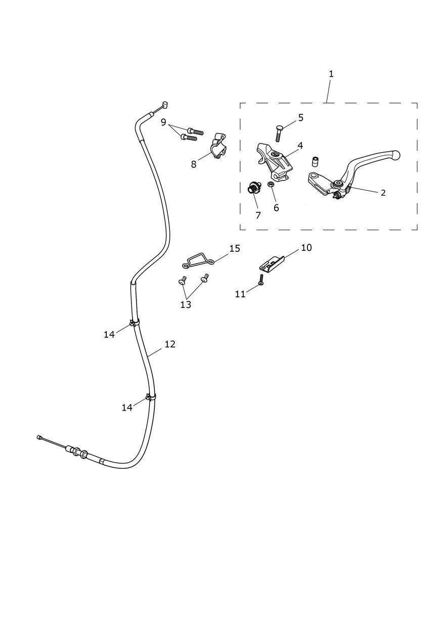 Clutch Controls exploded diagram